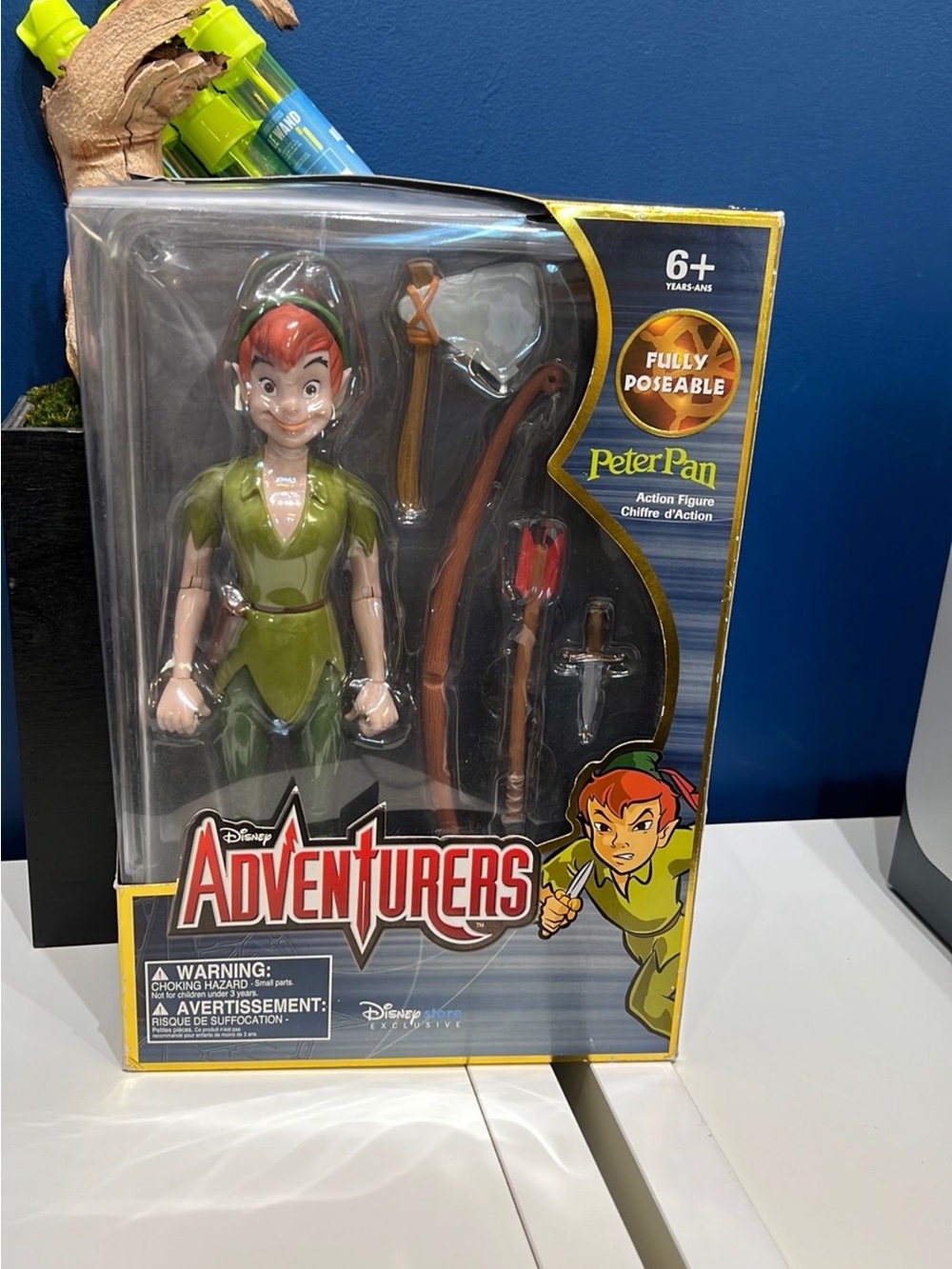 Disney Peter Pan Action Figure in Green with Brown Accessories